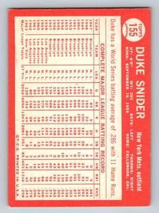 lot 77A image: 1964 Topps Duke Snider #155 Vintage Baseball Card