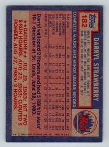 lot 93 image: Darryl Strawberry RC 1984 Topps #182 Rookie Vintage Baseball Card