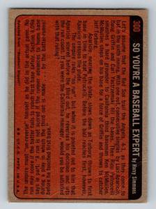 lot 94A image: Hank Aaron 1972 Topps In Action #300 Vintage Baseball Card
