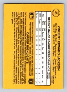 lot 104 image: Bo Jackson RC 1987 Donruss Rated Rookie #35 Baseball Card