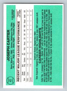 lot 119 image: Joe Carter RC 1984 Donruss #41 Vintage Rookie Baseball Card