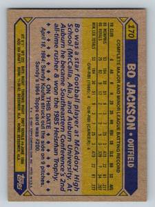 lot 135 image: Bo Jackson RC 1987 Topps Future Stars #170 Rookie Baseball Card