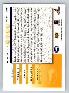 lot 159 image: Randy Moss RC 1998 Score #235 Rookie Minnesota Vikings Football Card