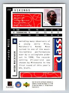 lot 164 image: Randy Moss RC 1998 Upper Deck Choice #200 Rookie Minnesota Vikings Football Card