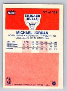 lot 250 image: REPRINT Michael Jordan RC 1986 Fleer #57 Rookie Basketball Card REPRINT