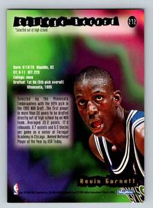 lot 270 image: Kevin Garnett RC 1996 NBA Hoops #272 Rookie Minnesota Timberwolves Basketball Card
