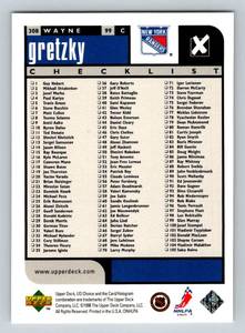 lot 285 image: Wayne Gretzky Choice Reserve SP, rare 1998 Upper Deck Choice #308 Hockey Card