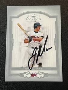 lot 4 image: Joe Mauer Autographed 2004 Donruss Classics Minnesota Twins Signed Baseball Card