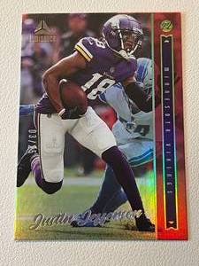 lot 33 image: Justin Jefferson 25 2022 Luminance #44, numbered 0325, rare only 25 made, Minnesota Vikings Football Card