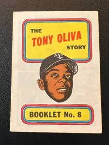 lot 85A image: Tony Oliva 1970 Topps Story Booklet #8 Vintage Minnesota Twins Baseball Card