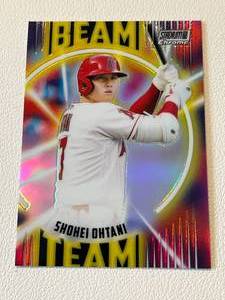 lot 86A image: Shohei Ohtani Beam Team Refractor 2022 Topps Stadium Club Chrome #EI-18 Baseball Card