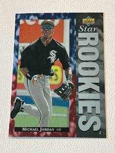 lot 89A image: Michael Jordan baseball RC 1994 Upper Deck Star Rookies #19 Rookie Baseball Card