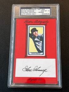 lot 31A image: Goose Gossage Auto PSADNA Certified 2014 HA Originals 1941 Mini Promo - Gem MT 10 - Signed Baseball Card