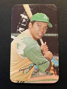 lot 58 image: Reggie Jackson 1971 Topps Super #38 Vintage Baseball Card