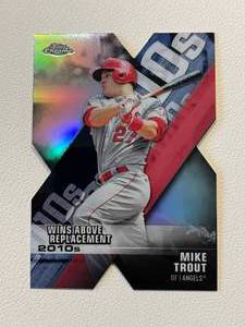 lot 62 image: Mike Trout Refractor Die Cut - 2020 Topps Chrome DOD-1 Insert Baseball Card