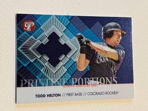 lot 69 image: Todd Helton Relic 1000 - 2022 Topps Pristine Portions, numbered 05401000, #PP-TH Game-Worn Baseball Card
