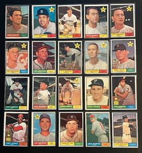 lot 78 image: 1961 Topps Baseball 20 Card Vintage Lot