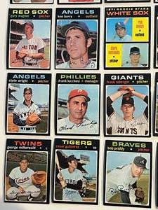 lot 90 image: 1971 Topps Baseball 20 Card Vintage Lot