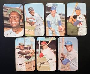 lot 96 image: 1971 Topps Super 7 Card Lot - Joe Torre, Luis Aparicio and more - Vintage Baseball Cards