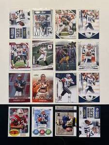 lot 147 image: Tom Brady 16 Football Card Lot