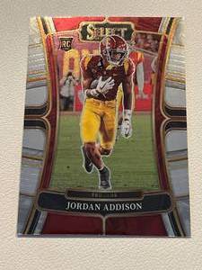 lot 155 image: Jordan Addison RC 2023 Select Draft Picks #6 Rookie Minnesota Vikings Football Card