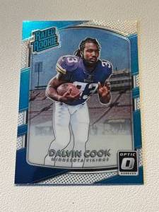 lot 184 image: Dalvin Cook RC 2017 Donruss Optic Rated Rookie #193 Rookie Minnesota Vikings Rookie Football Card