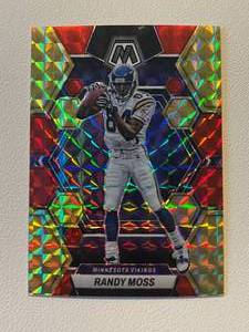 lot 187 image: Randy Moss 80 2023 Mosaic #155, numbered 7180, Minnesota Vikings Football Card