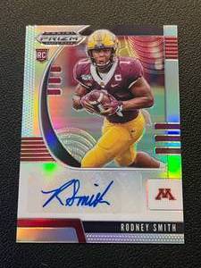 lot 188 image: Rodney Smith Autographed RC 2020 Prizm Draft Picks #259 Rookie Signed University of Minnesota Football Card