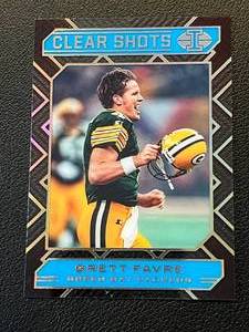 lot 219 image: Brett Favre 299 Insert 2020 Illusions Clear Shots #12, Numbered 026299 Rare Football Card