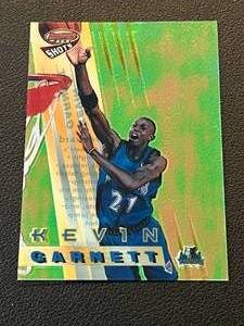 lot 259 image: Kevin Garnett Acetate Insert 1997 Bowmans Best Shots #BS5 Minnesota Timberwolves Basketball Card