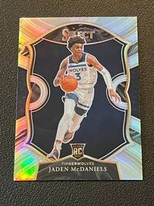 lot 261 image: Jaden McDaniels Holo Prizm 2020-21 Select #88 Minnesota Timberwolves Basketball Card