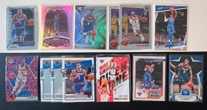 lot 274 image: New York Knicks 13 Card RC Lot - RJ Barrett and Obi Toppin Including Relic Basketball Cards