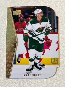 lot 281 image: Matt Boldy Die Cut RC 2022-23 Upper Deck #RDT-10 Minnesota Wild Hockey Card