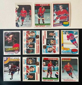 lot 294 image: Guy LaFleur 11 Vintage Hockey Card Lot