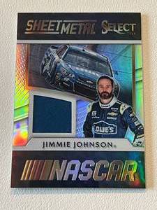 lot 302 image: Jimmie Johnson Relic NASCAR 2017 Select Sheet Metal #SM-JJ Prizm Racing Card