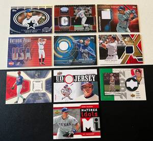 lot 318 image: 10 Card MLB Baseball Relic and Numbered Cards