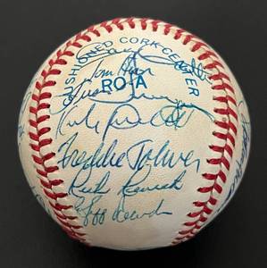 lot 5A image: 1988 Minnesota Twins Team Signed Baseball - Kirby Puckett, Gaetti, Viola, Blyleven, Oliva, Hrbek, Kelly, Neuman - 31 TOTAL AUTOGRAPHS