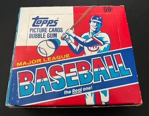 lot 7A image: 1986 Topps Baseball Cello Box, 24 Sealed Packs, Vintage Baseball Cards - RARE