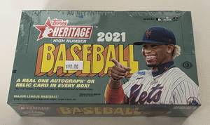 lot 54B image: 2021 Topps Heritage Baseball High Number Hobby Box - NewSealed Baseball Cards