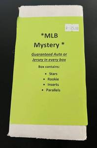 lot 59B image: MLB Mystery Baseball Card Box - Guaranteed Auto or Jersey