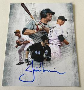 lot 43B image: Justin Morneau Signed 8x10 Photo - Minnesota Twins Baseball Autograph