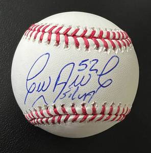 lot 113A image: Carlos Silva Singed Baseball with Fan HQ COA - Minnesota Twins Baseball