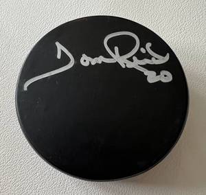 lot 104A image: Tom Reid Signed Hockey Puck with JSA COA - Minnesota North Stars