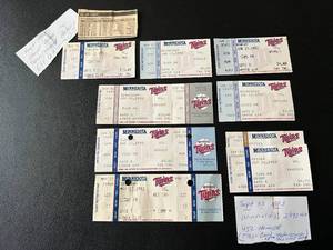 lot 138A image: Minnesota Twins Tickets (9) from 1992-1993 - Baseball