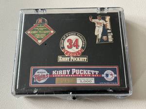 lot 70B image: Kirby Puckett Hall of Fame Commemorative Pin Set - only 5,000 Made - Minnesota Twins Baseball