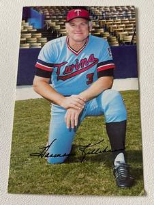 lot 143B image: Harmon Killebrew Hall of Frame Postcard Stamped Cooperstown 1984 Minnesota Twins Baseball