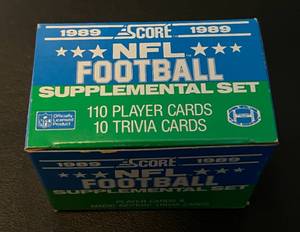 lot 174A image: 1989 Score NFL Football Supplemental Complete Set Cards