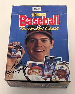 lot 153A image: 1988 Donruss Baseball Wax Back Box - 36 Packs of Baseball Cards