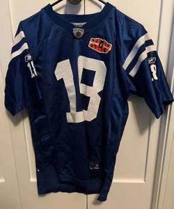 lot 128A image: Peyton Manning Super Bowl XLIV Reebok Football Jersey - Size Youth Large