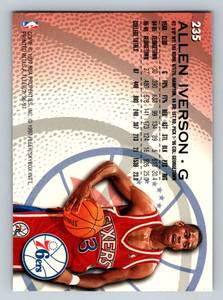 lot 375 image: Allen Iverson RC 1996-97 Fleer #235 Rookie Basketball Card